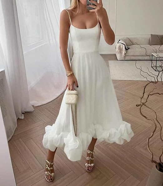 Amara Maxikleid mit Rüschen