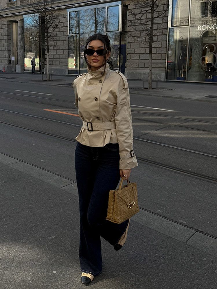 Adele - Cropped Trenchcoat