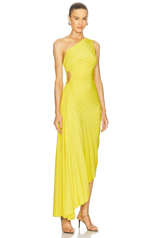 Elira Plissée – Elegantes Kleid mit Cutout-Detail
