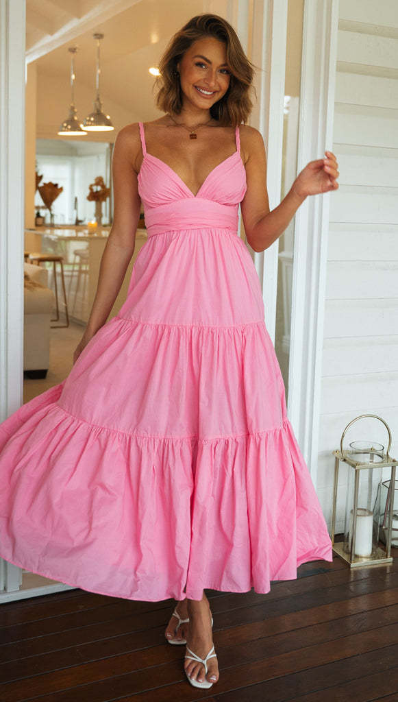 Solea - Elegantes Schleifen Maxikleid