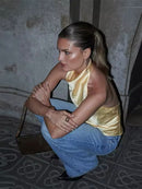 Lilou - Satin Neckholder Top