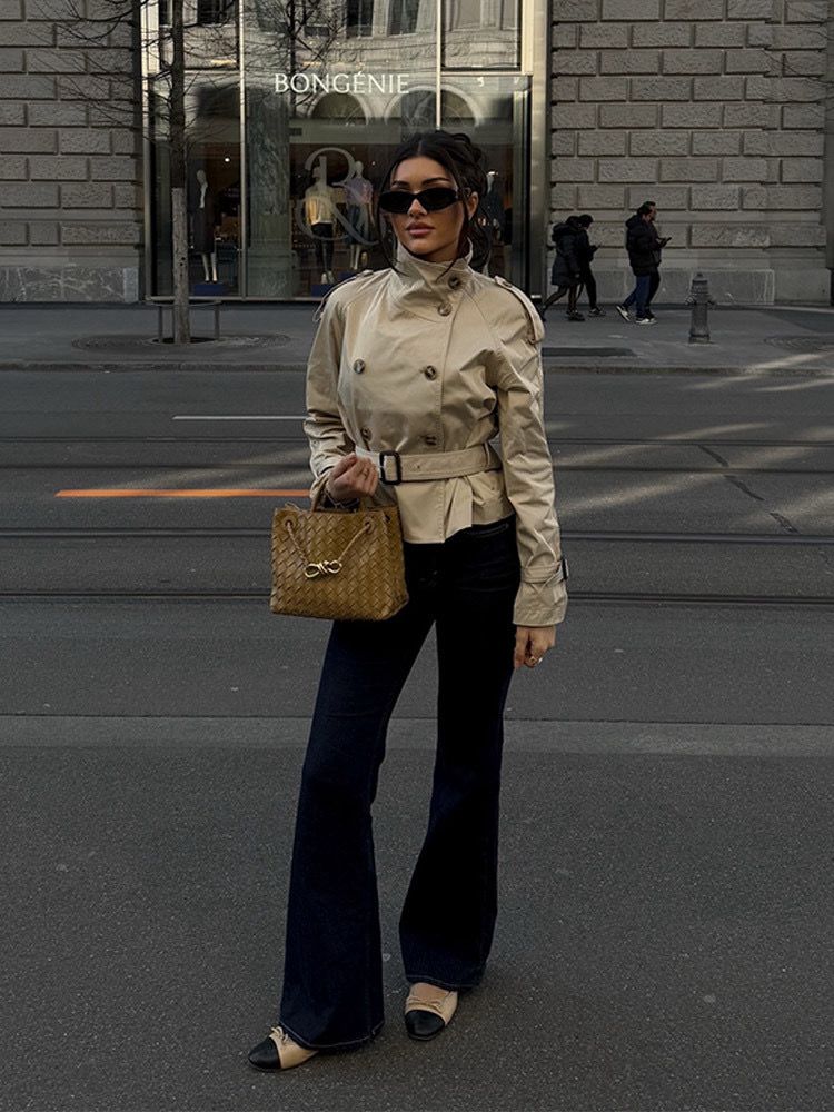 Adele - Cropped Trenchcoat