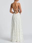 Amelie - Zartes Maxikleid mit Spitzedetail