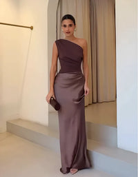 Elegance One-Shoulder Maxikleid