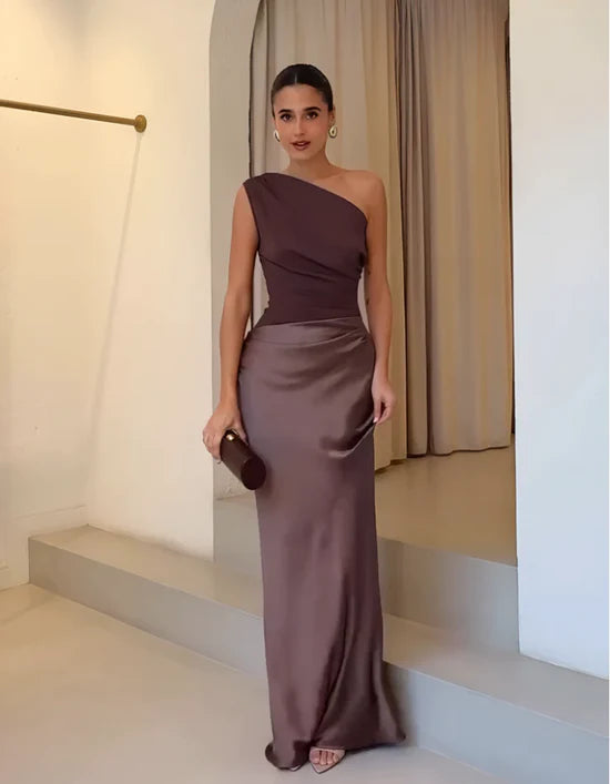 Elegance One-Shoulder Maxikleid
