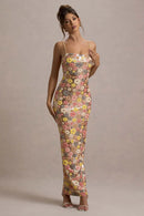 Floramira Geblümtes Maxikleid mit Pailletten