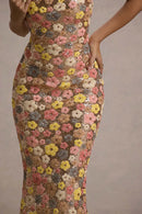 Floramira Geblümtes Maxikleid mit Pailletten
