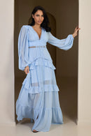 Premium Maxikleid mit Rüschen und Spitze